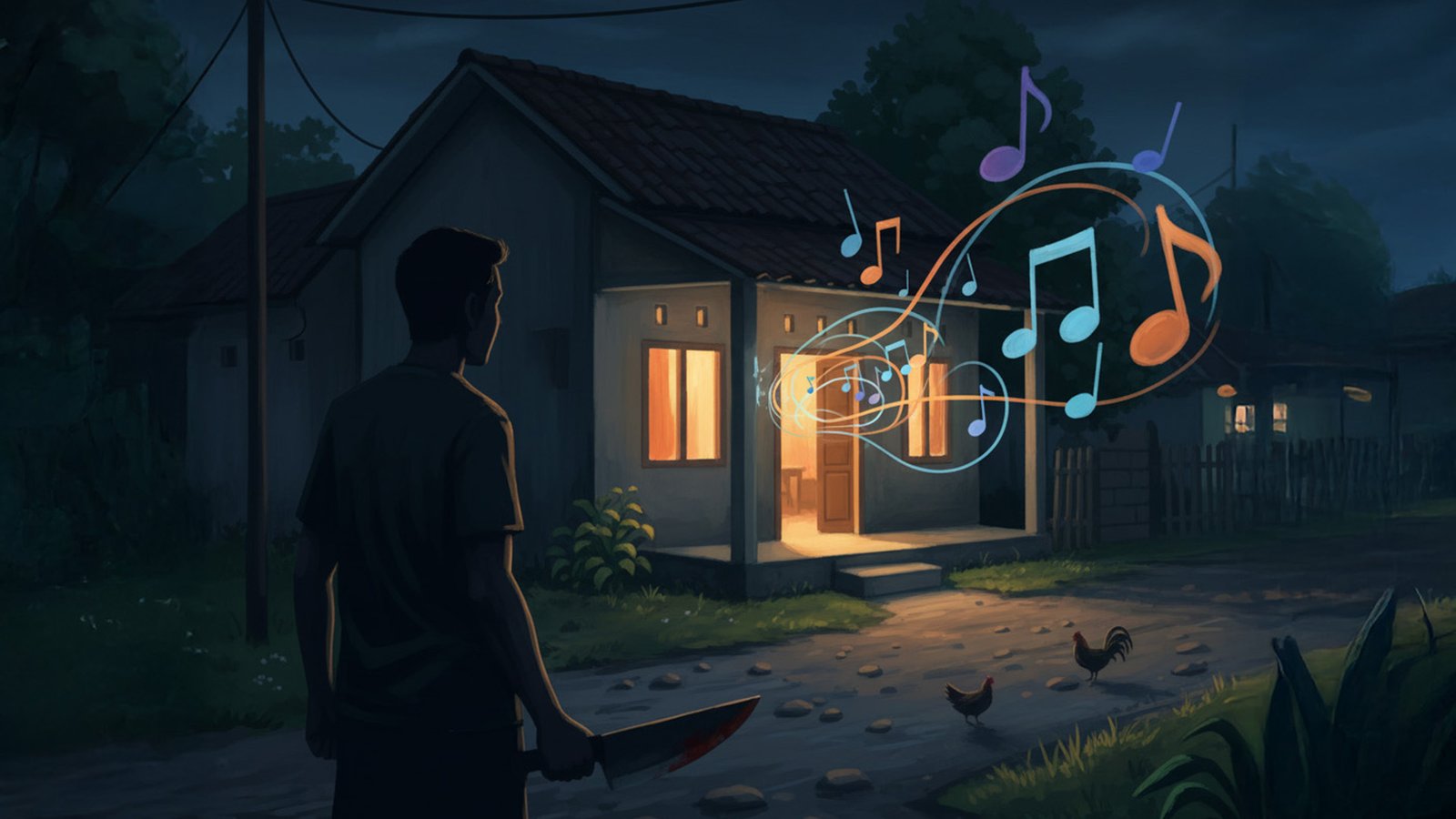 tikam tetangga gowa musik terlalu keras